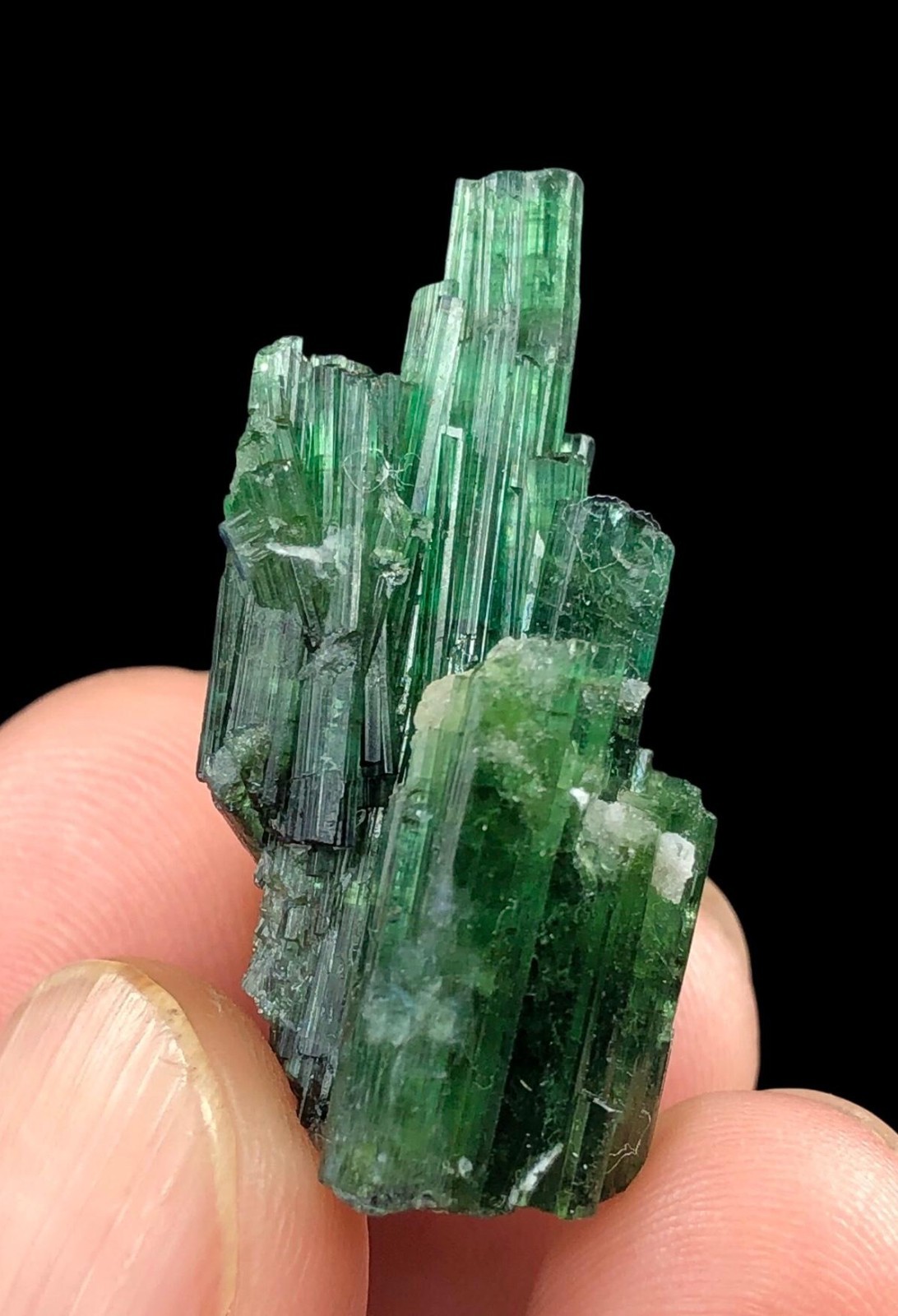 35 Cts Natural Gemmy Green Tourmaline Crystal Cluster Specimen Afghanistan