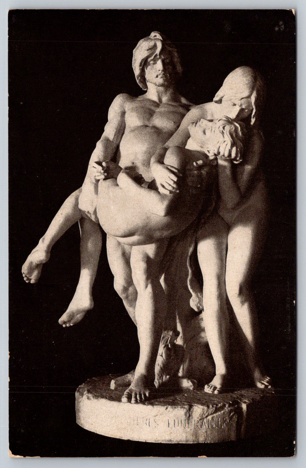 c1910s First Funeral Sculptures Barrias Fine Arts Postcard