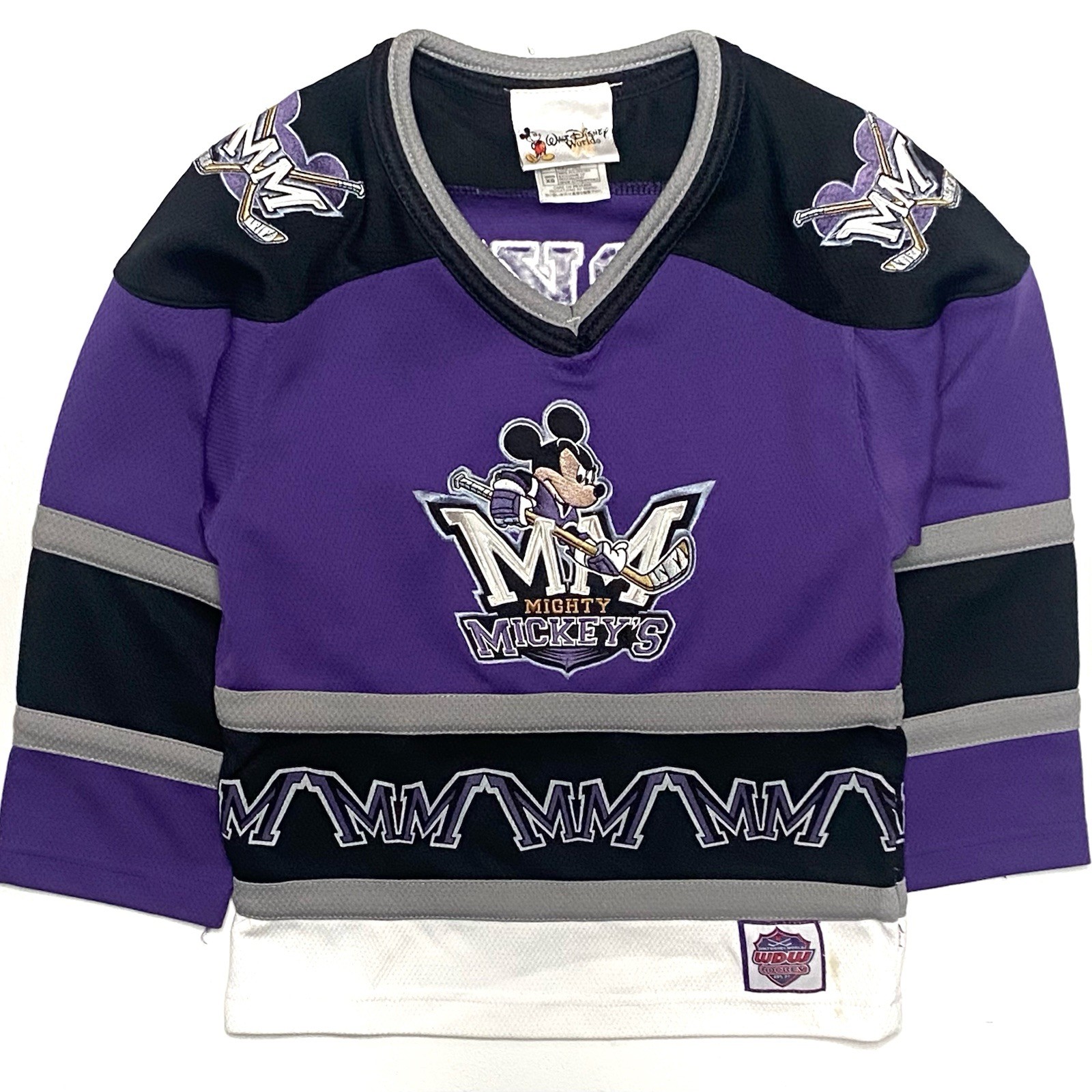 Vintage Walt Disney World Mighty Mickey’s Double Sided Embroidered Hockey Jersey Vintage Walt Disney World Mighty Mickey’s Double Sided Embroidered Hockey Jersey