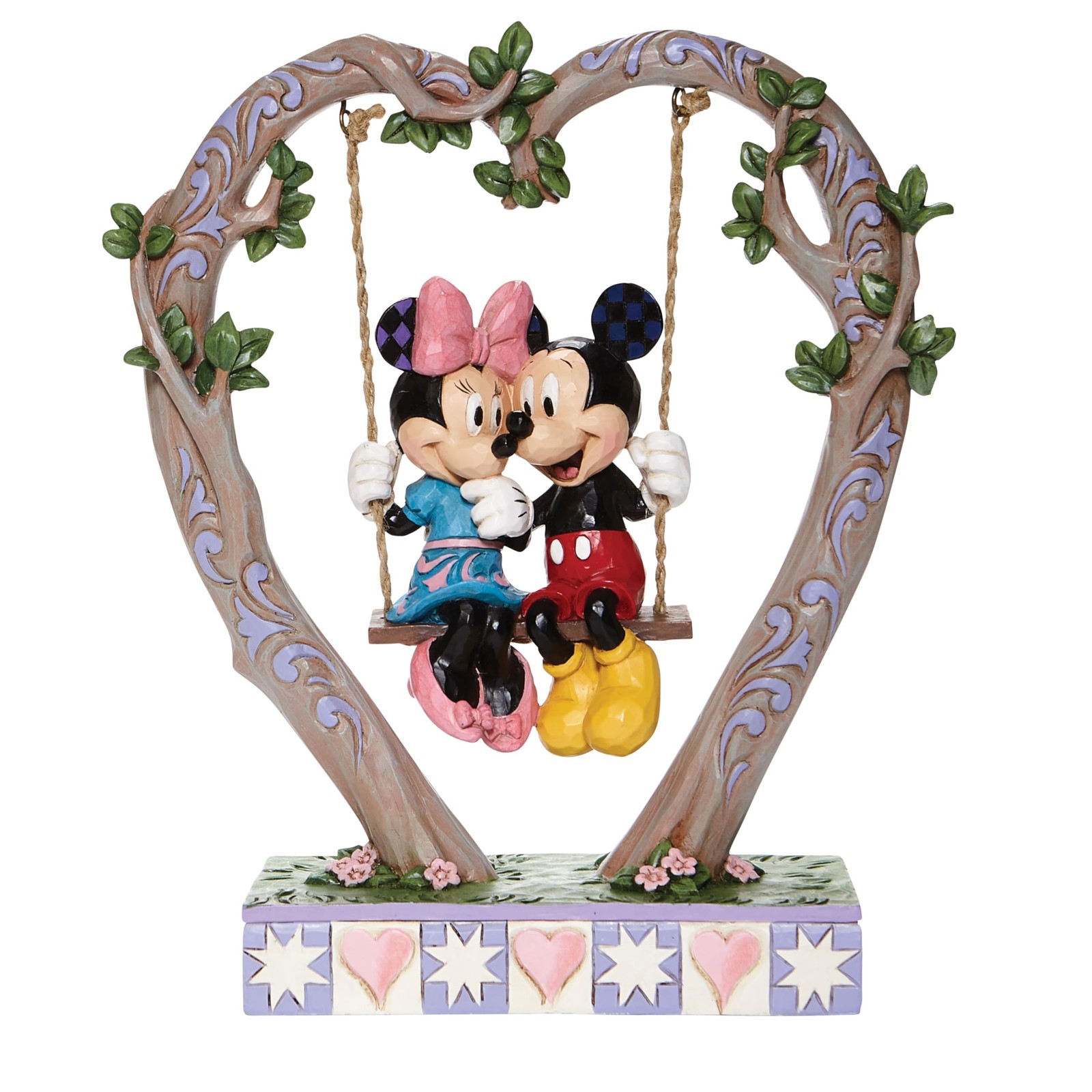 Enesco Disney Traditions by Jim Shore Mickey and Minnie Mouse on Heart Swing