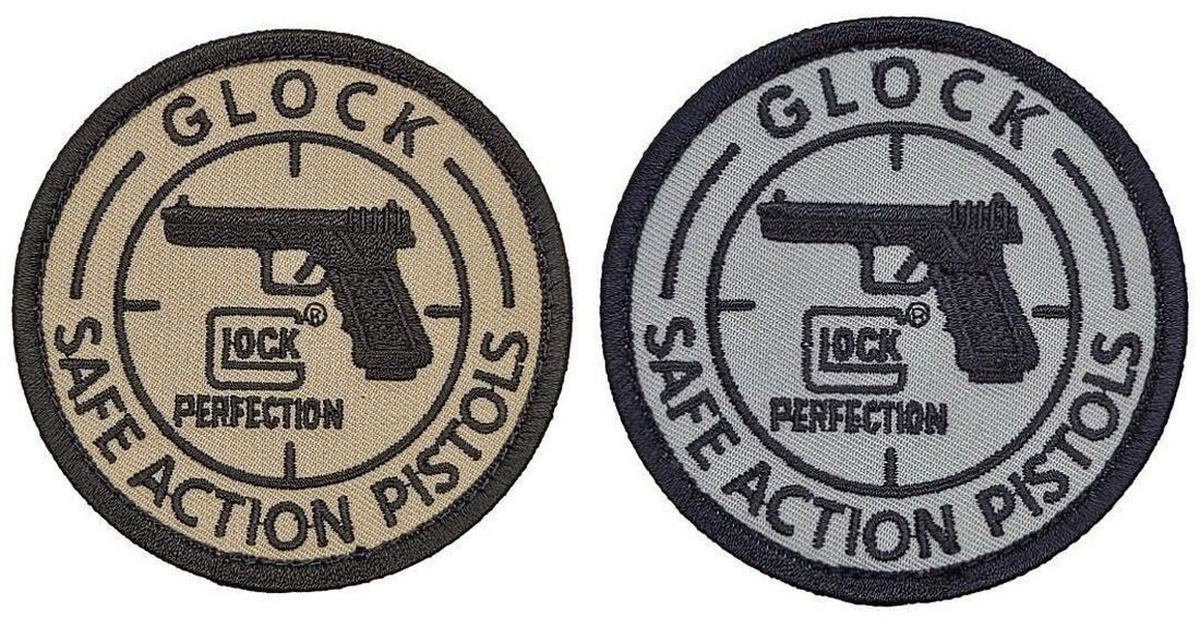 GLOCK PERFECTION SAFE ACTION PISTOLS EMBROIDERED PATCH - 2PC -Hook Backing 3