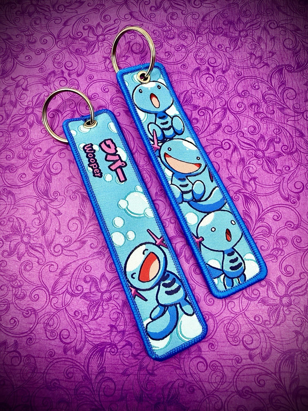 1 Piece Double Sided 5 Inch Pokemon Wooper Keychain