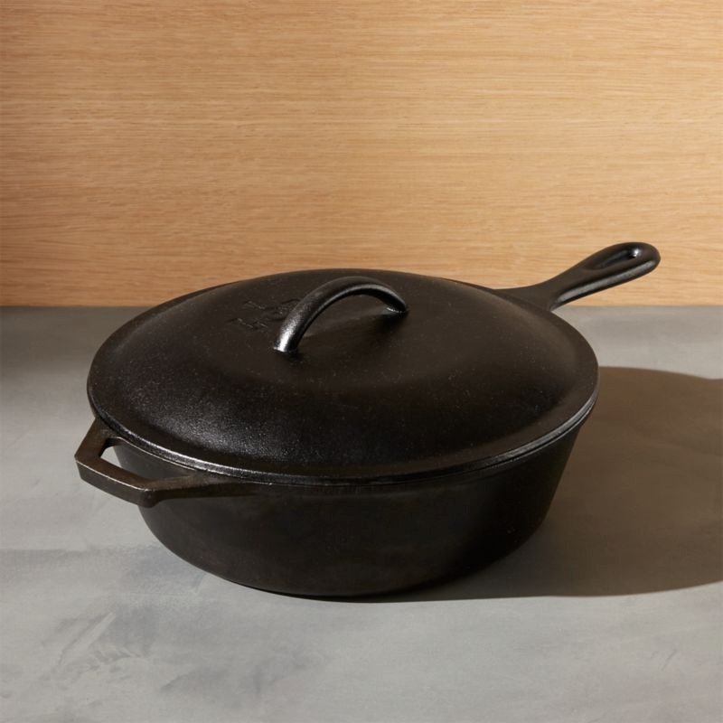 Lodge Cast Iron Deep Skillet with Lid L8CF3