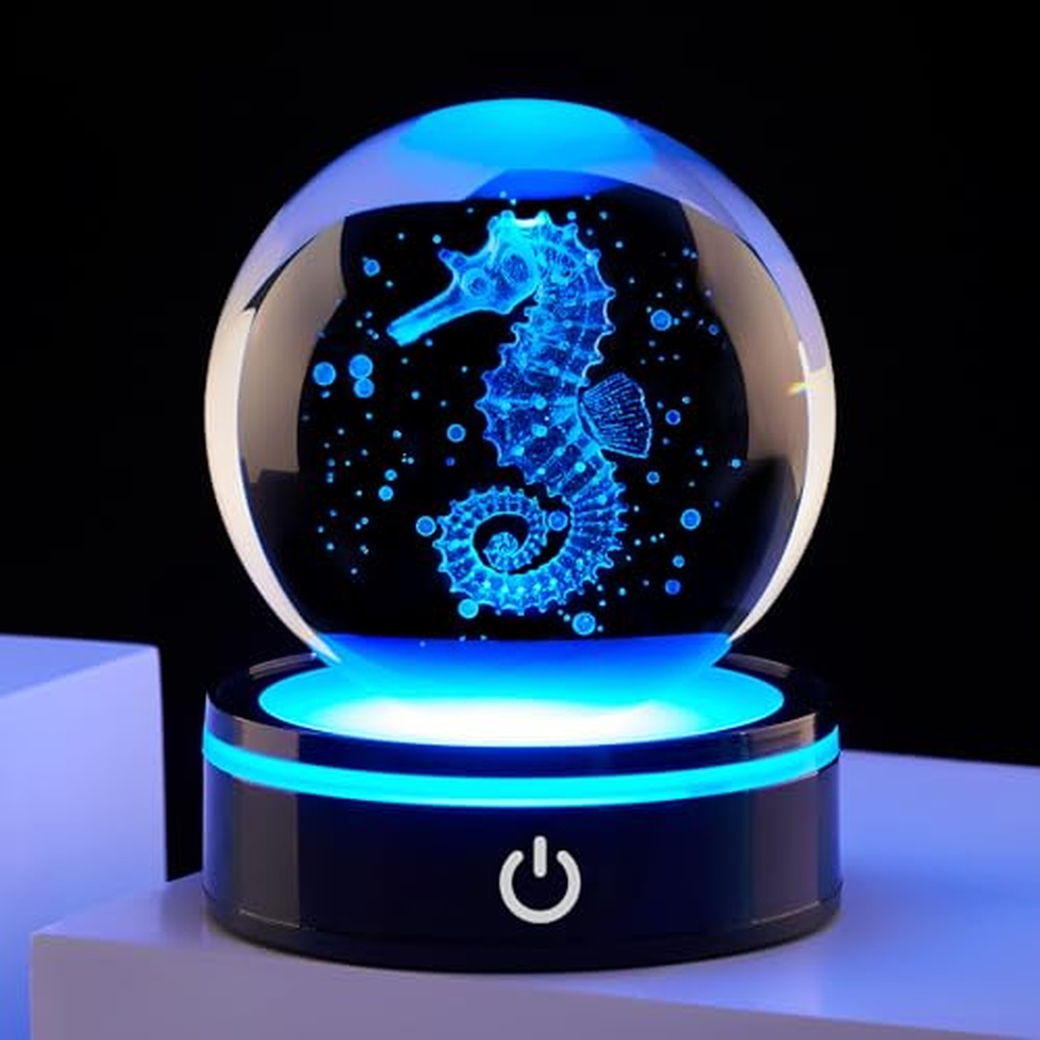 3D Seahorse Crystal Ball Figurine with LED Base, Seahorse Gifts for Women Men... 3D Seahorse Crystal Ball Figurine with LED Base, Seahorse Gifts for Women Men...