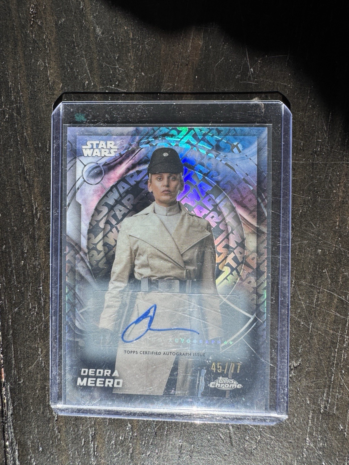 2026 Topps Star Wars Chrome Dedra Meero Logofractor /77 Auto 2026 Topps Star Wars Chrome Dedra Meero Logofractor /77 Auto