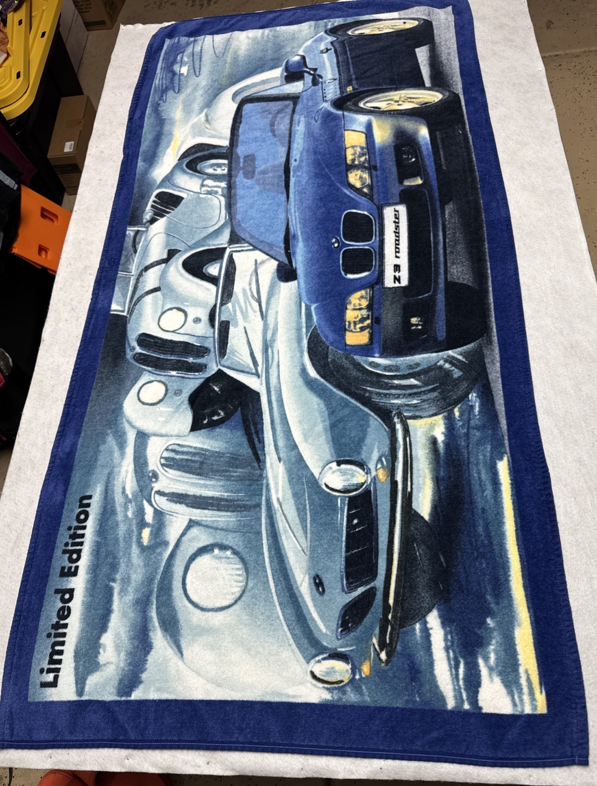 BMW Z3 Roadster Beach Towel Vintage 90s Limited Edition Made In Germany NOS