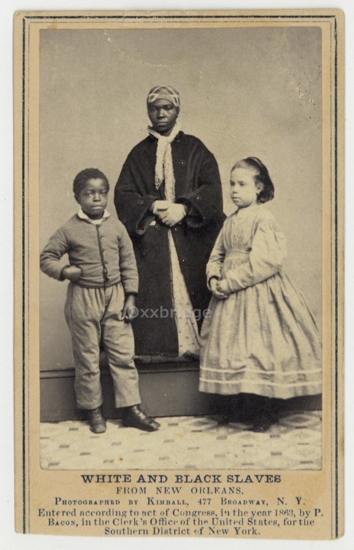 Black And White Escaped Slaves 1863 Abolitionist CDV Photo Civil Rights War 