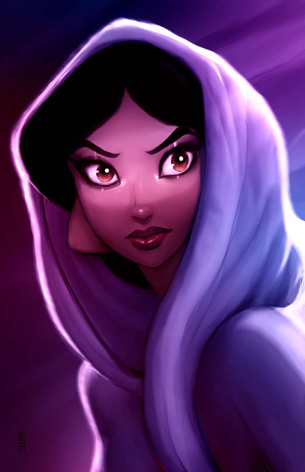 Aladdin #2 Purple SIGNED by Nathan Szerdy Princess Jasmine Disney Comics Dynamit