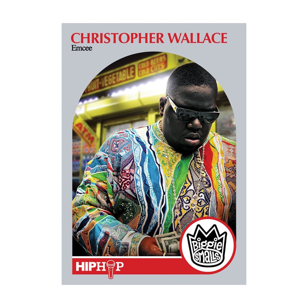 BIGGIE SMALLS The Notorious BIG Hip-Hop Trading Card 1990 NBA Hoops Design 