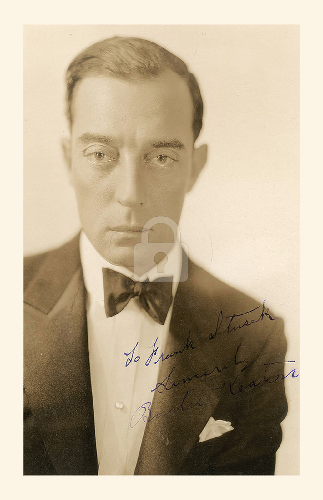 Buster Keaton Signed Autograph RPPC Photo Postcard COPY