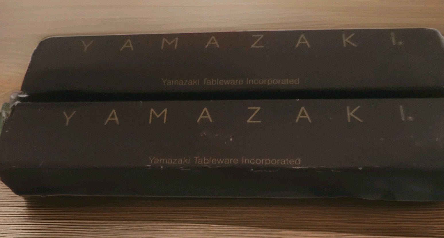 YAMAZAKI TABLEWARE MADE IN JAPAN HILARY GOLD ACCENT 7001/5 with boxes