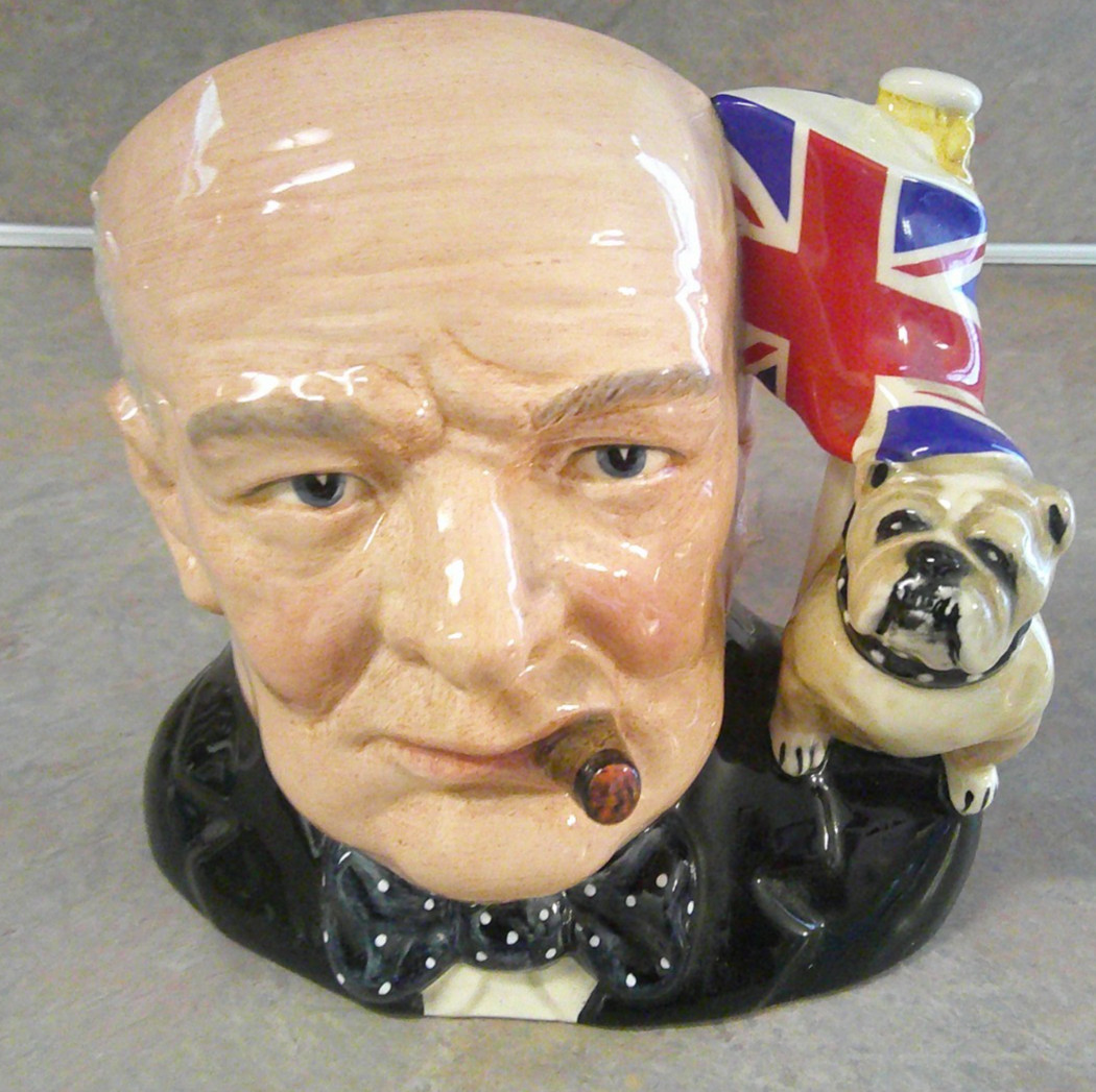 ROYAL DOULTON WINSTON CHURCHILL LARGE CHARACTER TOBY MUG JUG D6907 ROYAL DOULTON WINSTON CHURCHILL LARGE CHARACTER TOBY MUG JUG D6907