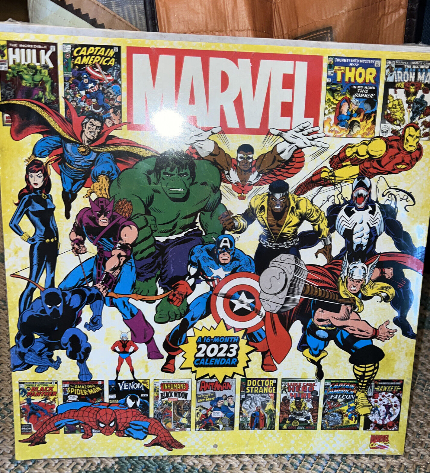 🎥 Trends International 2023Marvel Comics Wall Calendar A16-Month 🆕