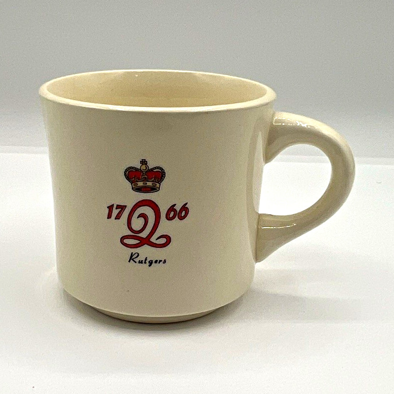 Vintage 1972 White Ceramic Mug Annual Dinner Dance Printed Decorated Handle