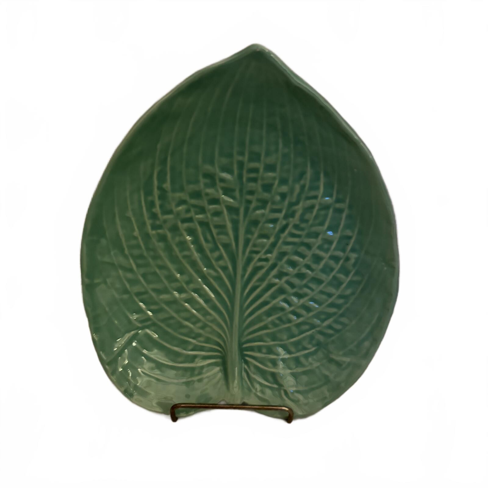 A contemporary, artist-signed Barbara Eigen ceramic leaf-shaped platter A contemporary, artist-signed Barbara Eigen ceramic leaf-shaped platter