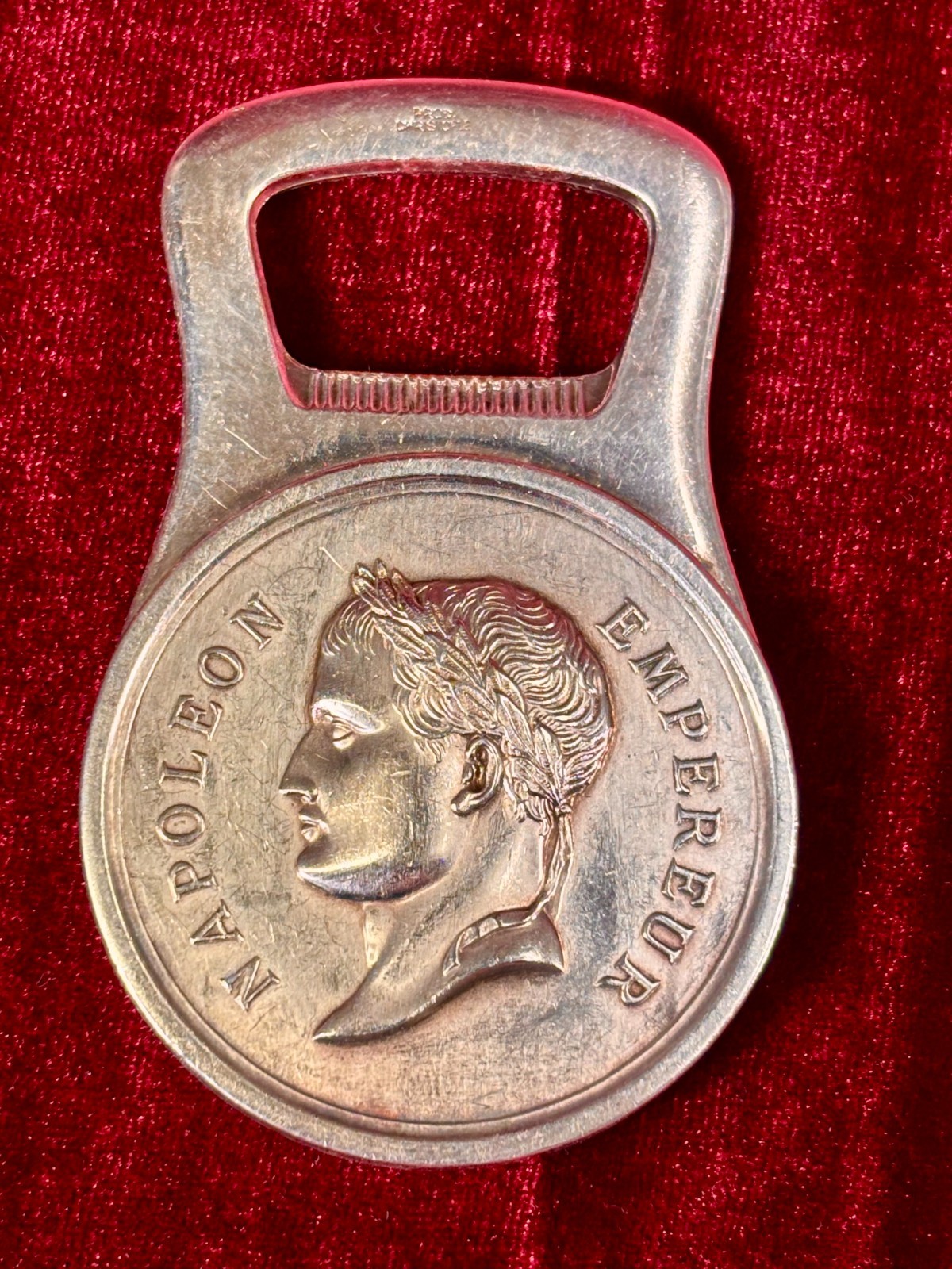 Vintage Christofle Silver Plated Bottle Opener Napoleon Emperor / Bee