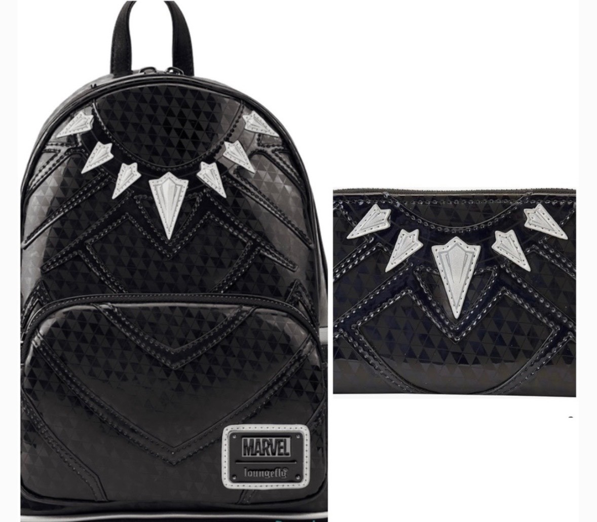 Loungefly Marvel Black Panther T’Challa Metallic Cosplay Mini Backpack & Wallet