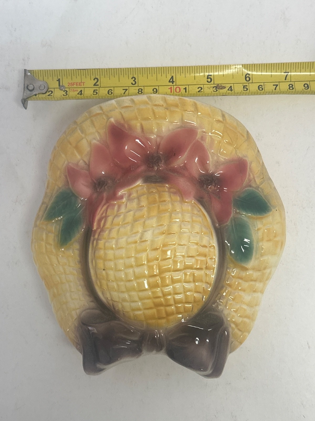 Vintage 1950\'s Large Hat Ceramic Wallpocket Planter Royal Windsor Spaulding Nice