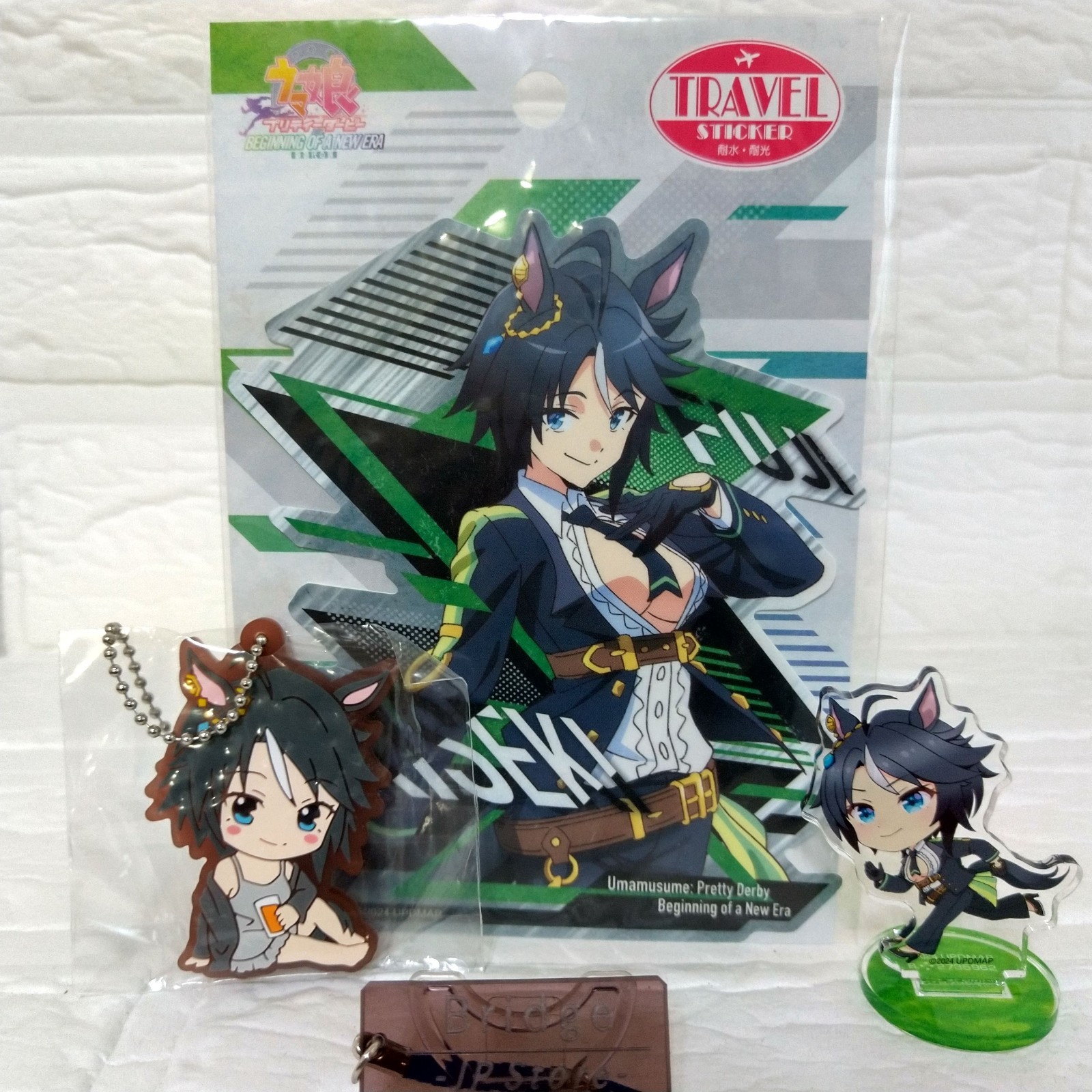 Umamusume Fuji Kiseki Movie Sticker Acrylic Stand Mascot Keychain Set of 3 -Used