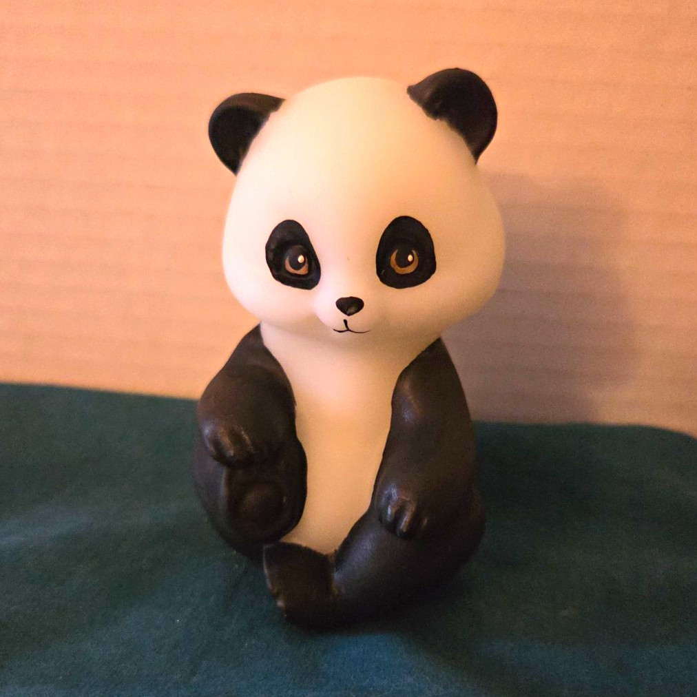 MINT Fenton Satin Glass Panda Bear Figurine\
