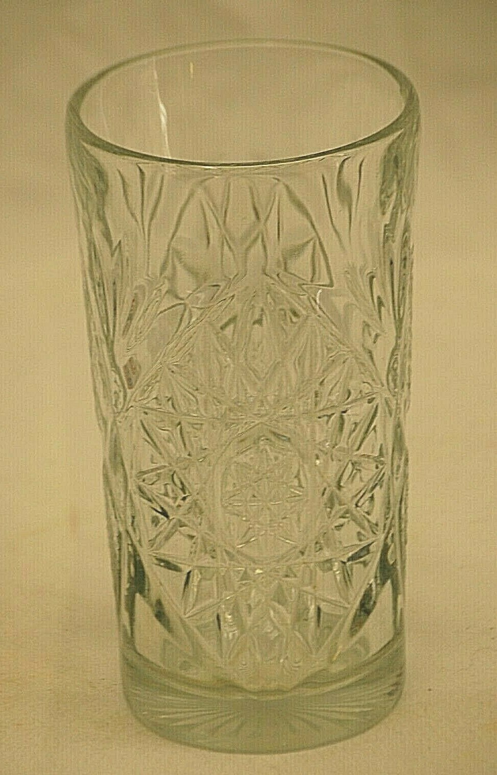 Elegant Crystal Tumbler Cut Star Designs Unknown Maker 6\