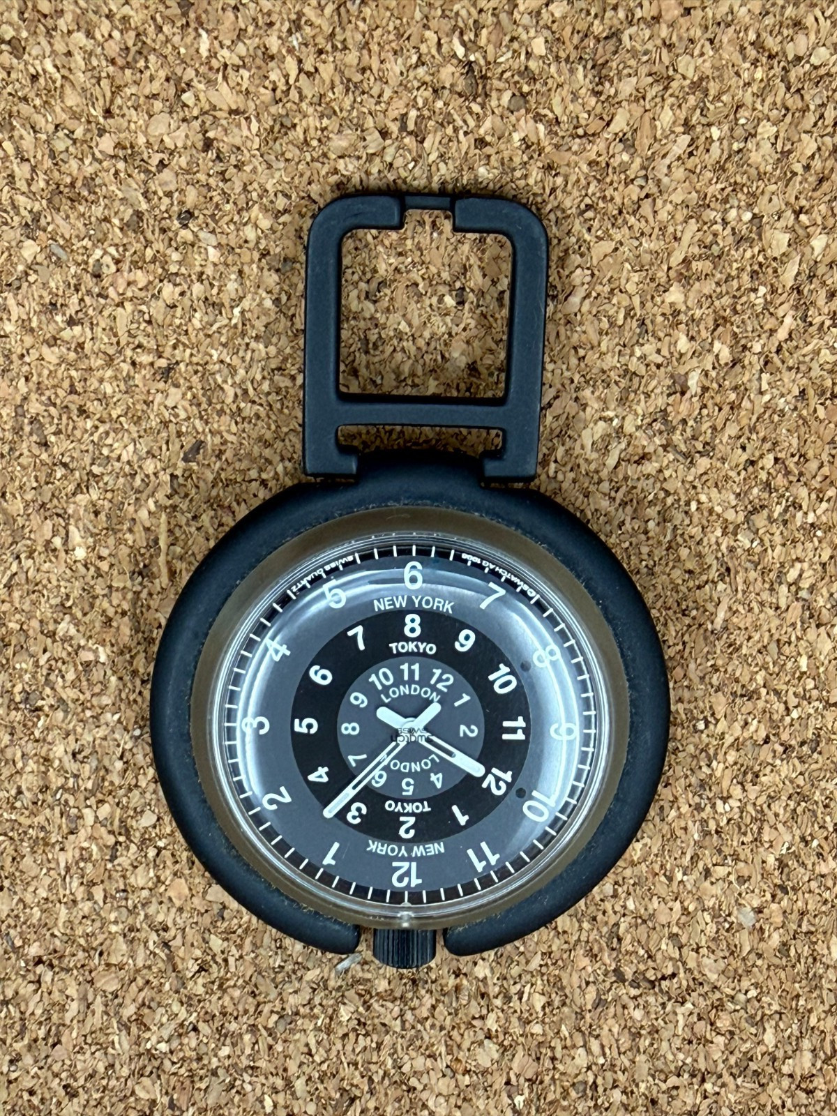Vintage Swatch POP-UP Travel Kit PUK104 – World Time Travel Clock – Working