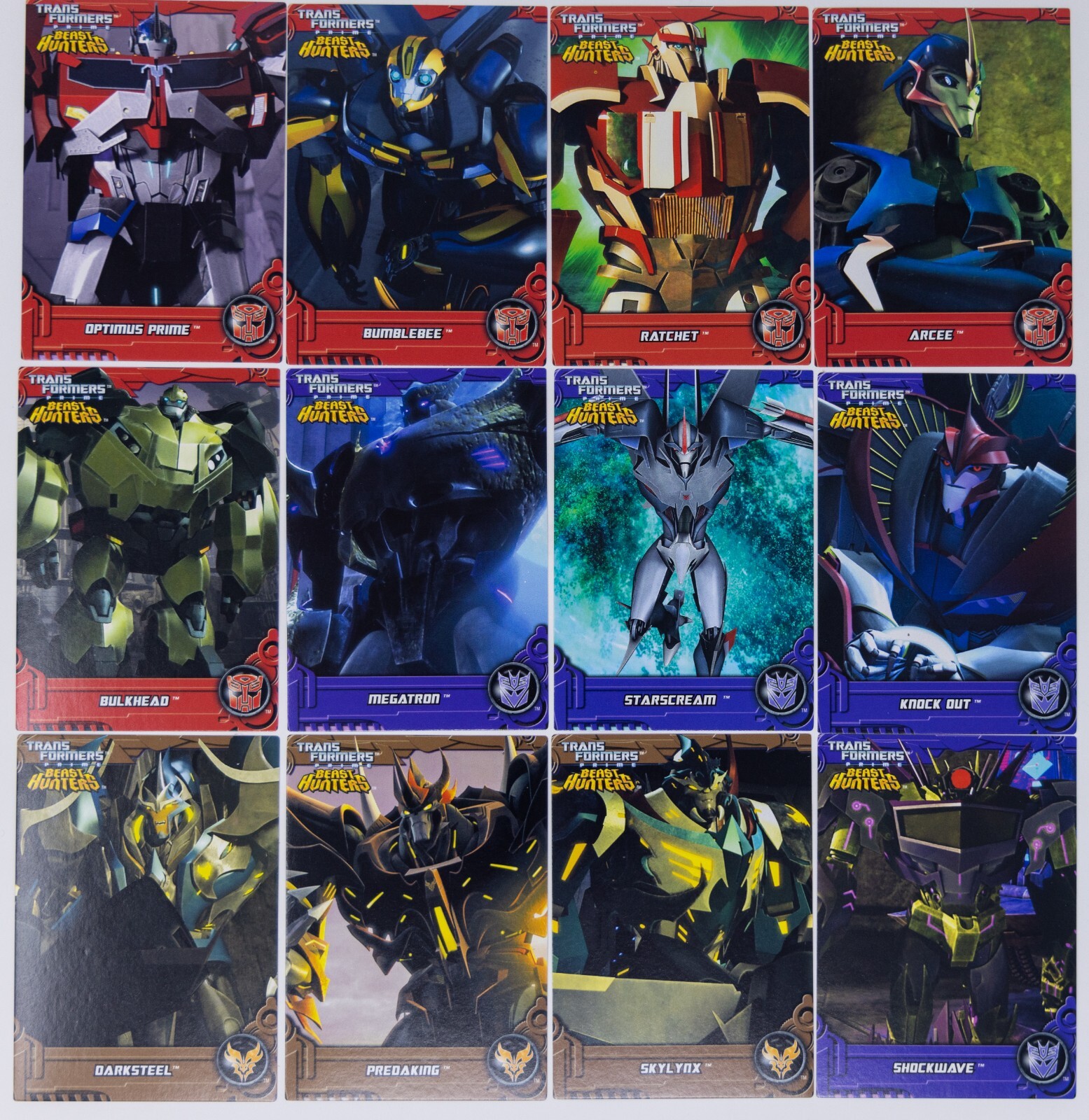 Transformers Prime Beast Hunters Trading Card Set of 12 Cards - never touched Transformers Prime Beast Hunters Trading Card Set of 12 Cards - never touched