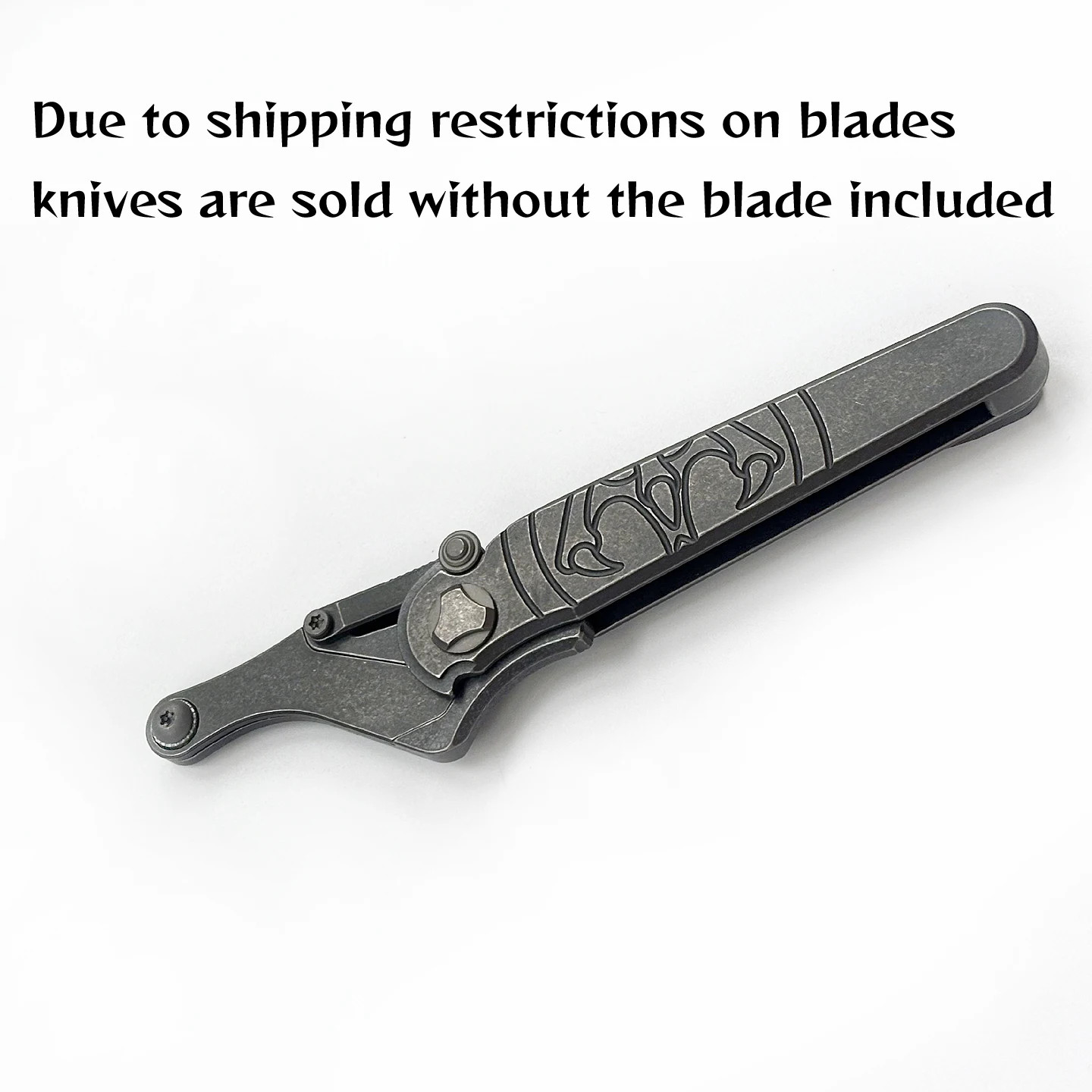 XGEDC Titanium EDC Folding Knife Handle Quick-Open Replaceable Blade Cutter