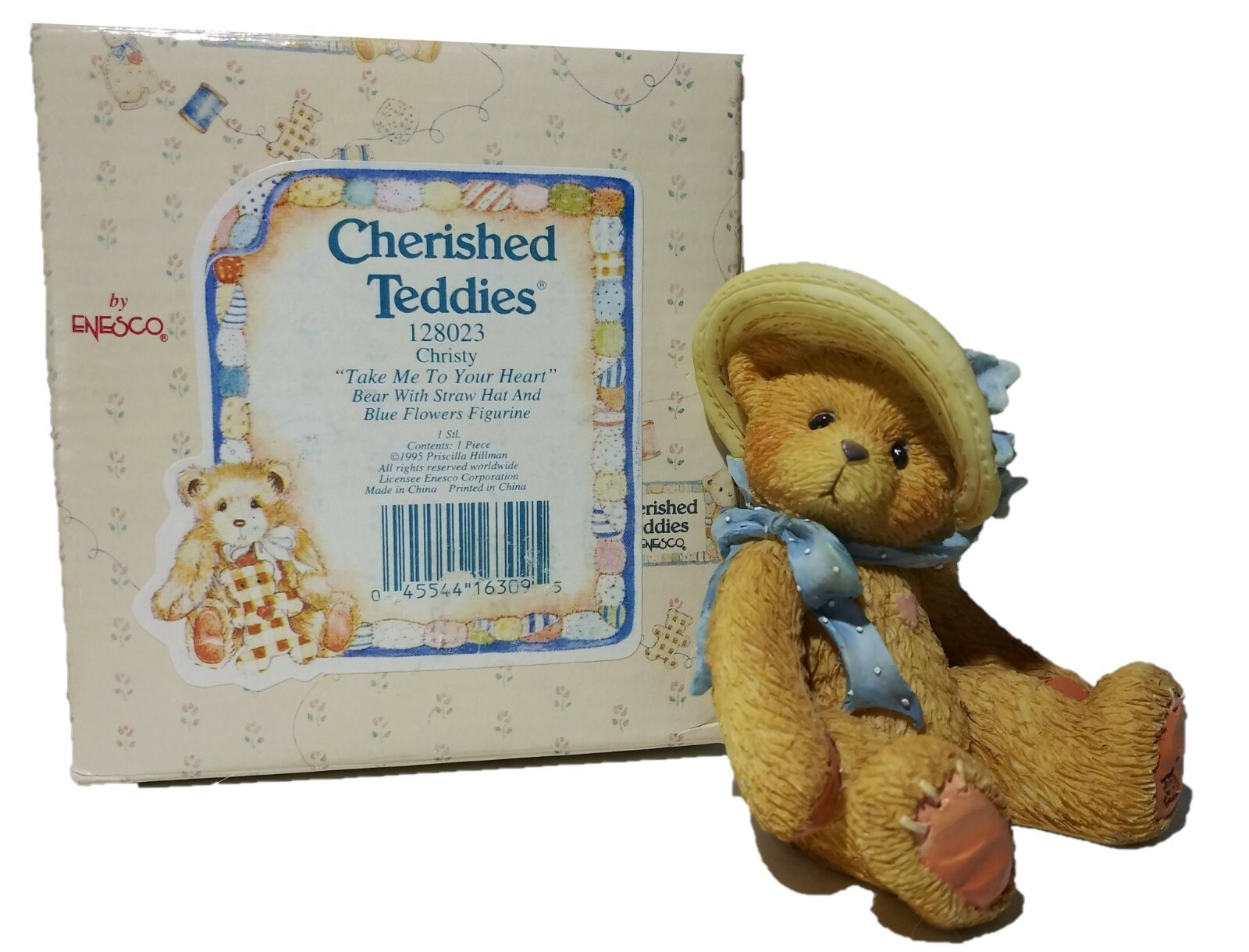 Vintage 1995 Enesco Cherished Teddies #128023 Christy Take Me To Your Heart Bear