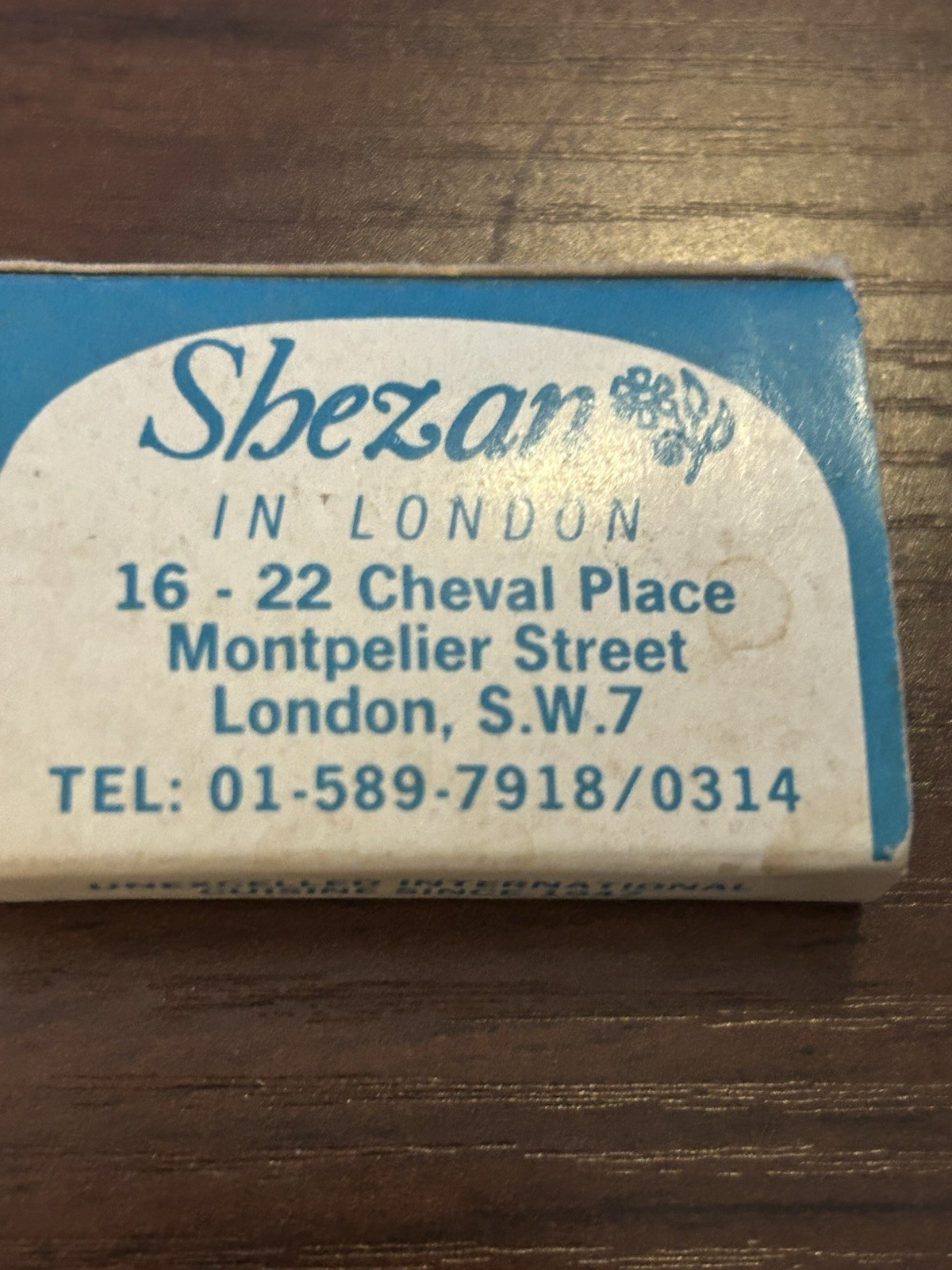 VTG Shezan On The Plaza New York London Matchbox