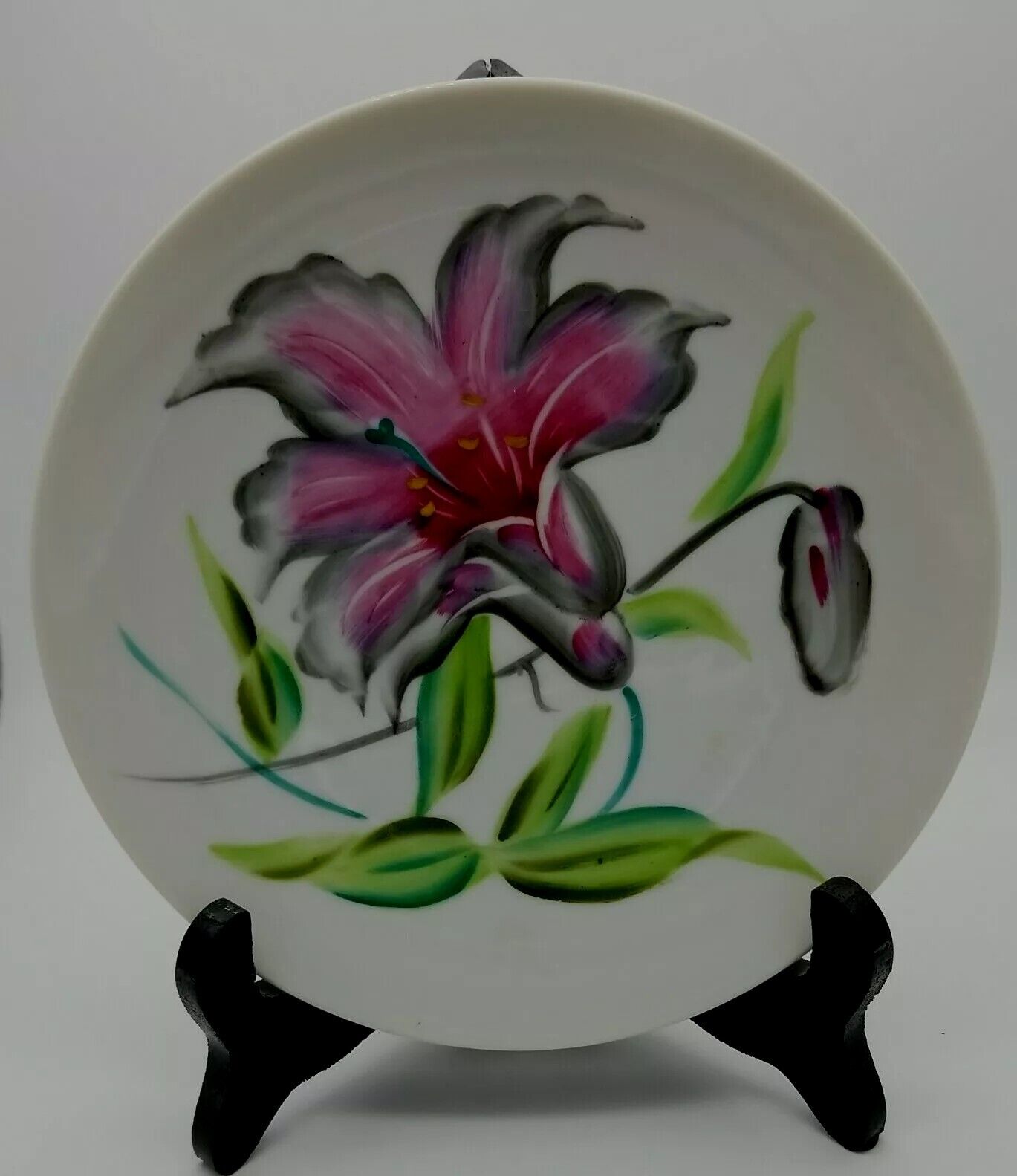Plate hand painted DAYLILY Vintage 7\