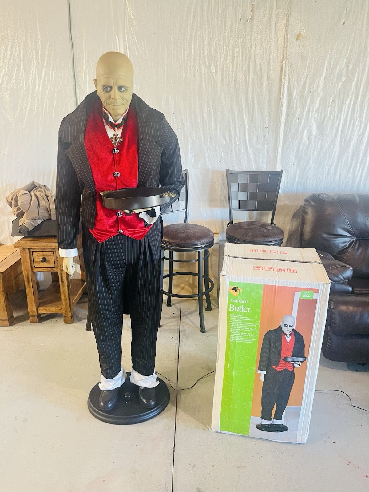 Gemmy Life-Size Animated Butler Halloween Animatronic Walmart Gemmy Life-Size Animated Butler Halloween Animatronic Walmart