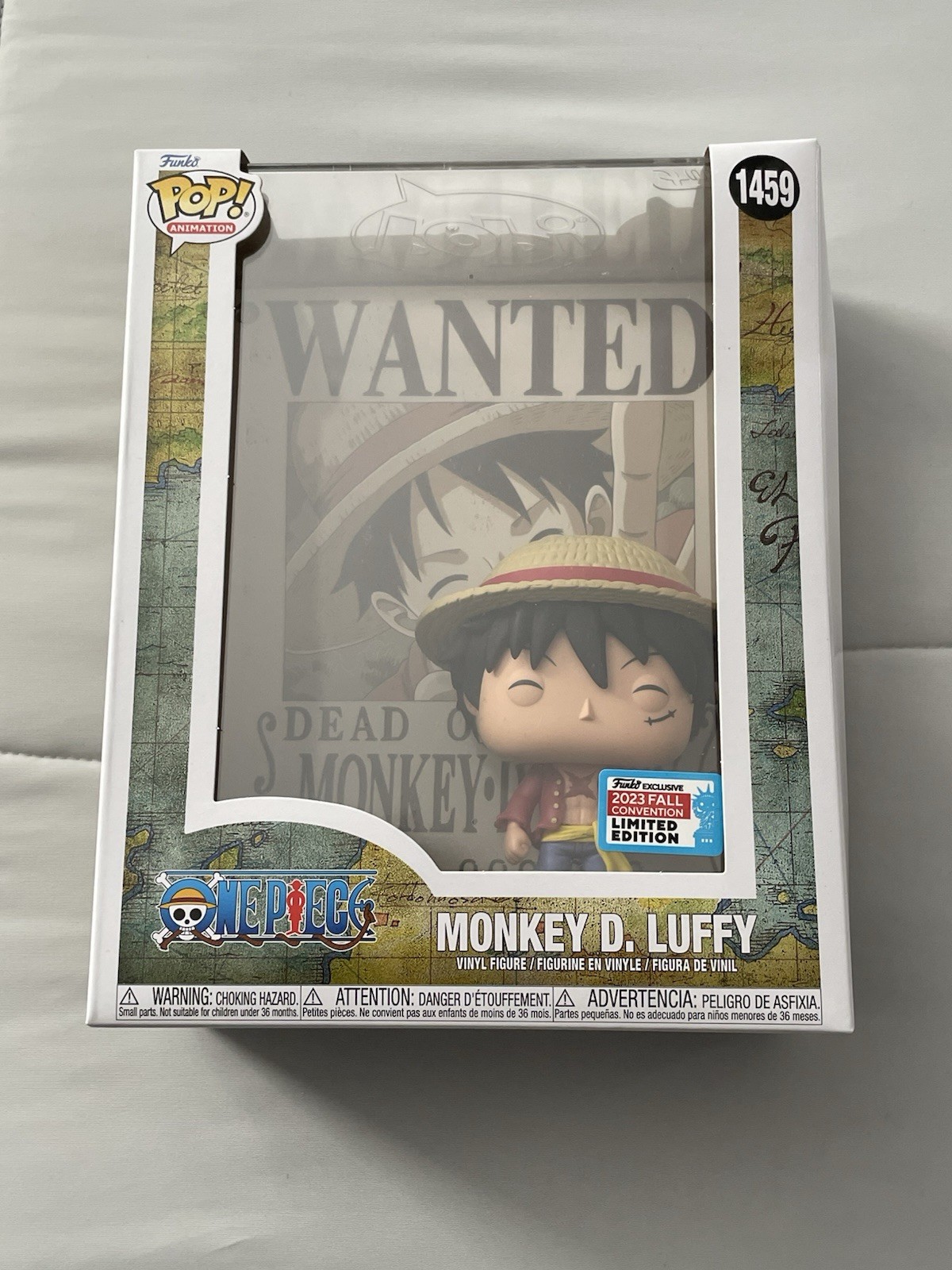 Funko Pop One Piece Monkey D. Luffy Wanted Poster Fall Convention Exclusive New
