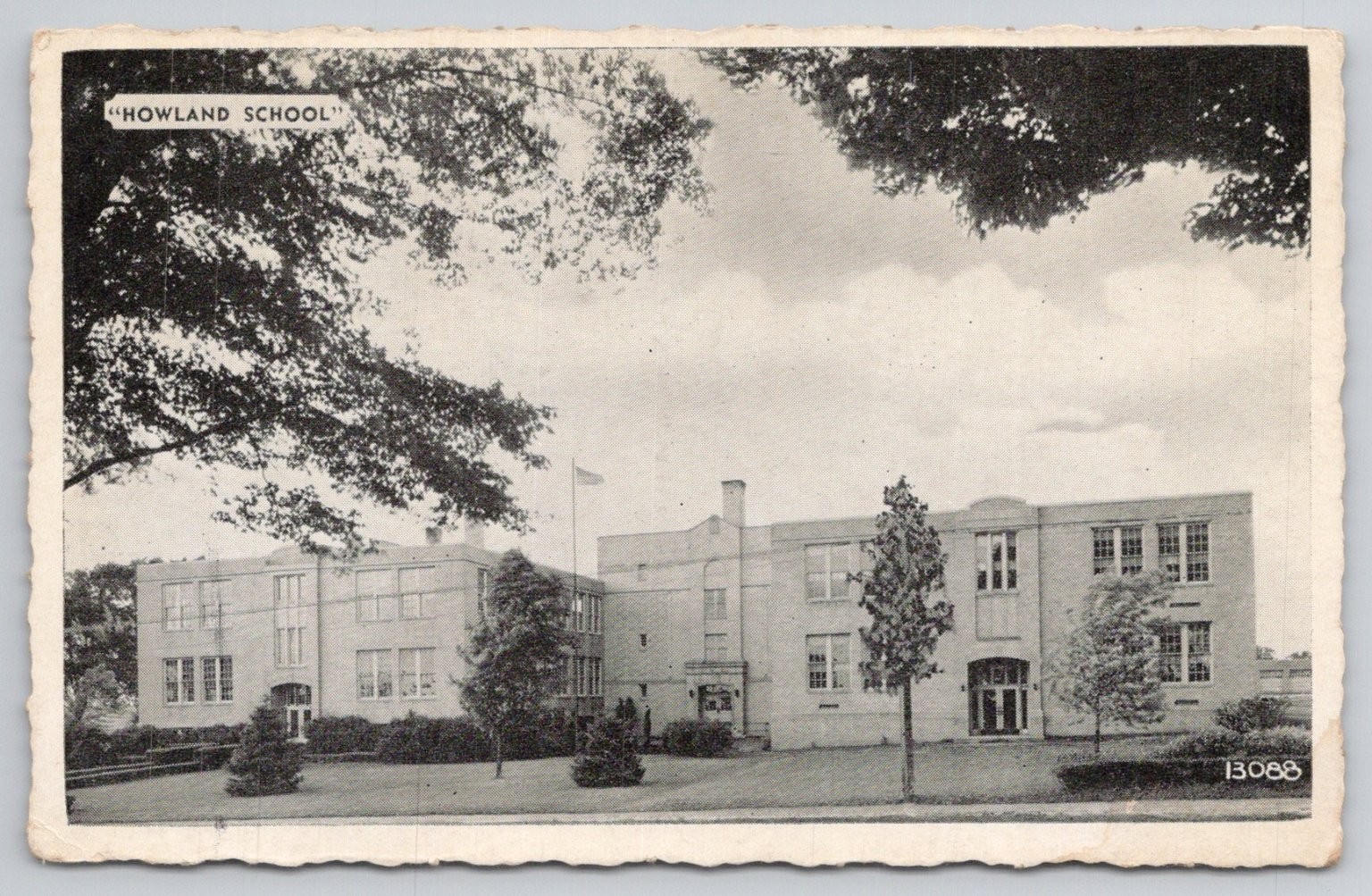 Howland School Warren OH Dexter Press Silvercraft Vintage Postcard Howland School Warren OH Dexter Press Silvercraft Vintage Postcard