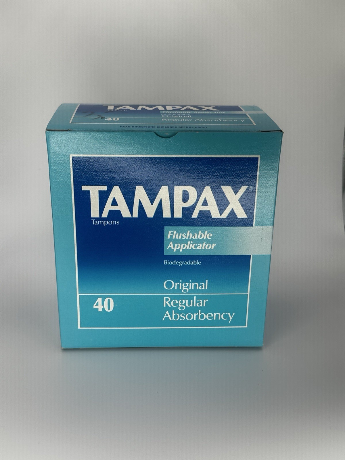 Vintage NOS 1990 Sealed Tampax Regular Absorbency Tampons 40 count