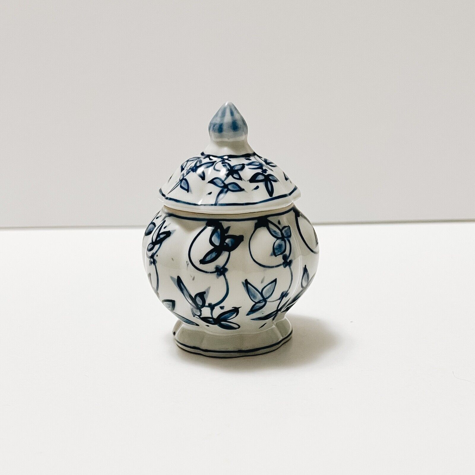 Vintage Blue and White Small Ginger Jar