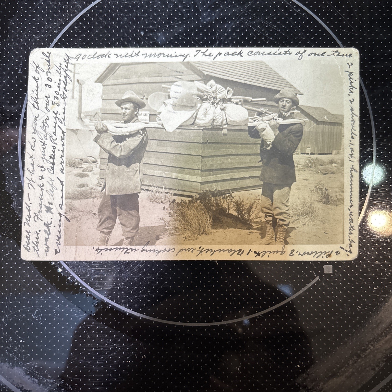 1907 Goldfield Nevada Mining Prospectors RPPC Real Photo Postcard Rare