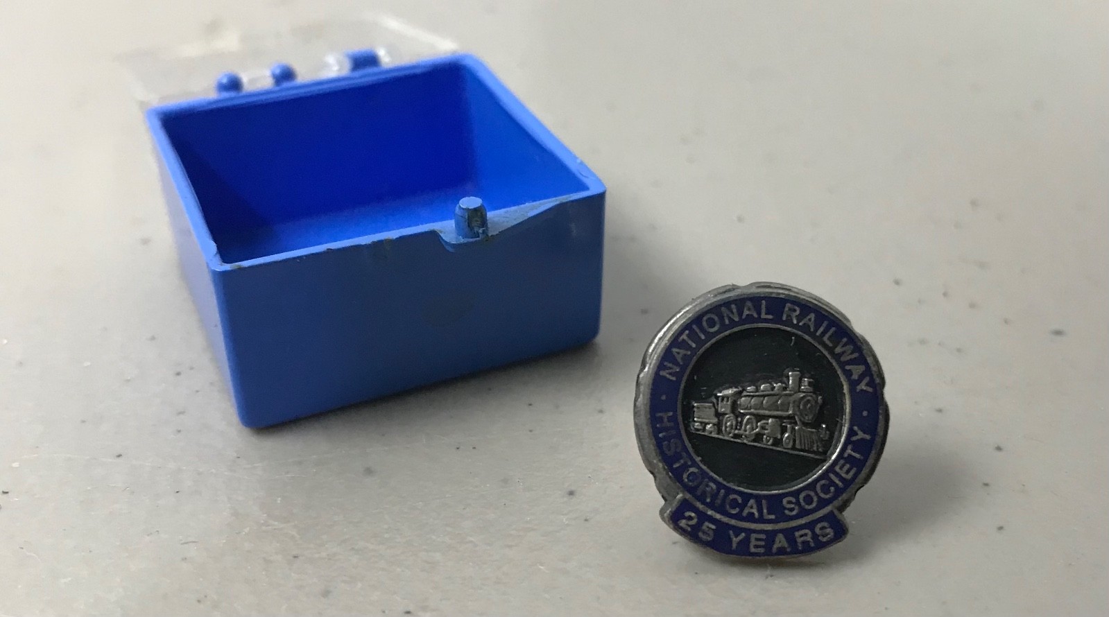 National Railway Historical Society 25 year sterling lapel pin w/ box