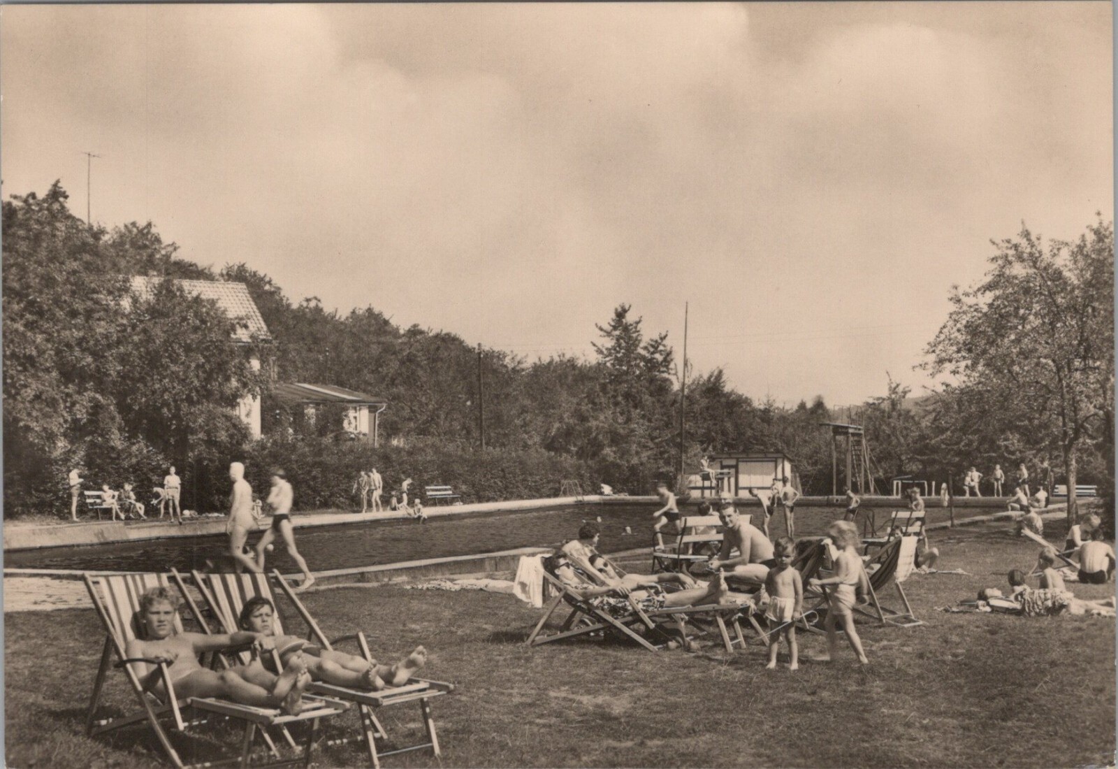 EK090425/02 POSTCARD, postcard, Stecklenberg, Harz, Waldbad
