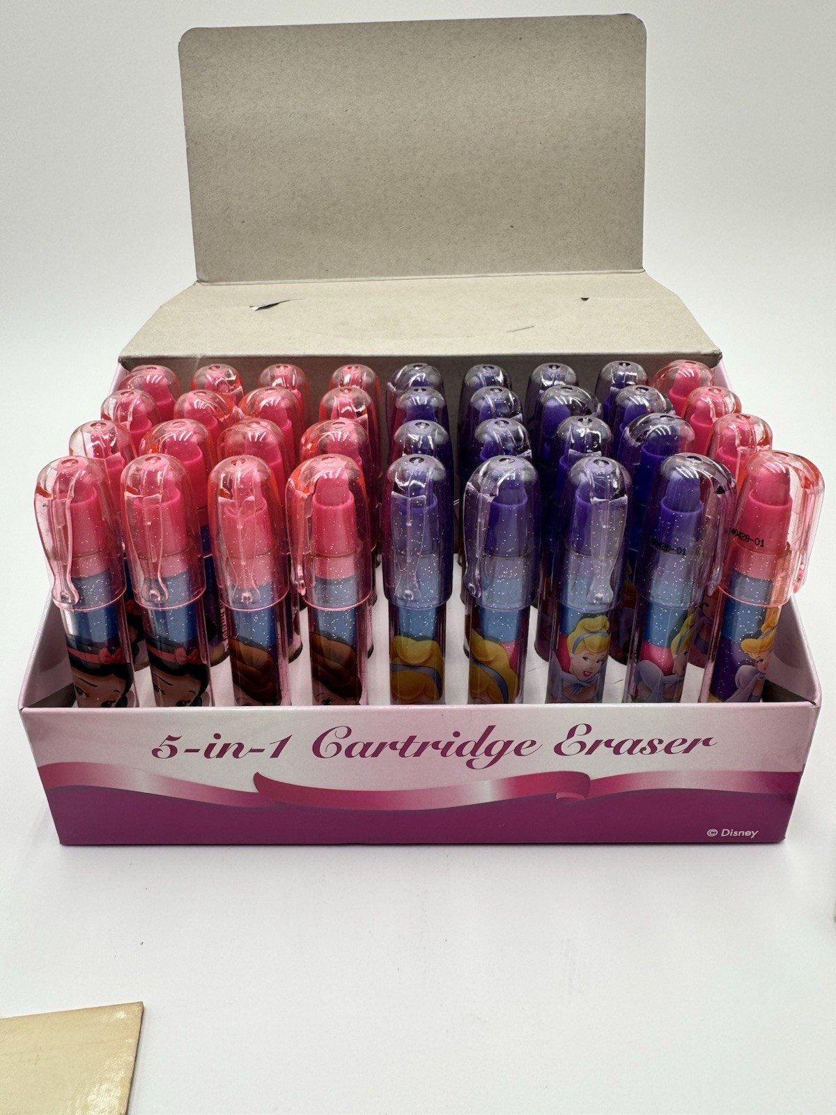 Disney 5 in 1 Cartridge Eraser Disney Princess Brand New Full Case 36 Total