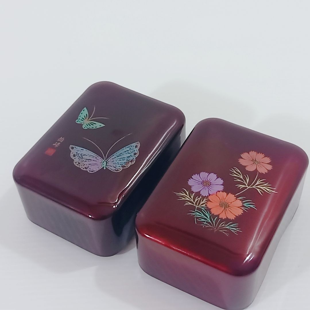 Traditional Crafts, Lacquer, Tamamushi-nuri, Luxury Lacquerware, Small Box, Set