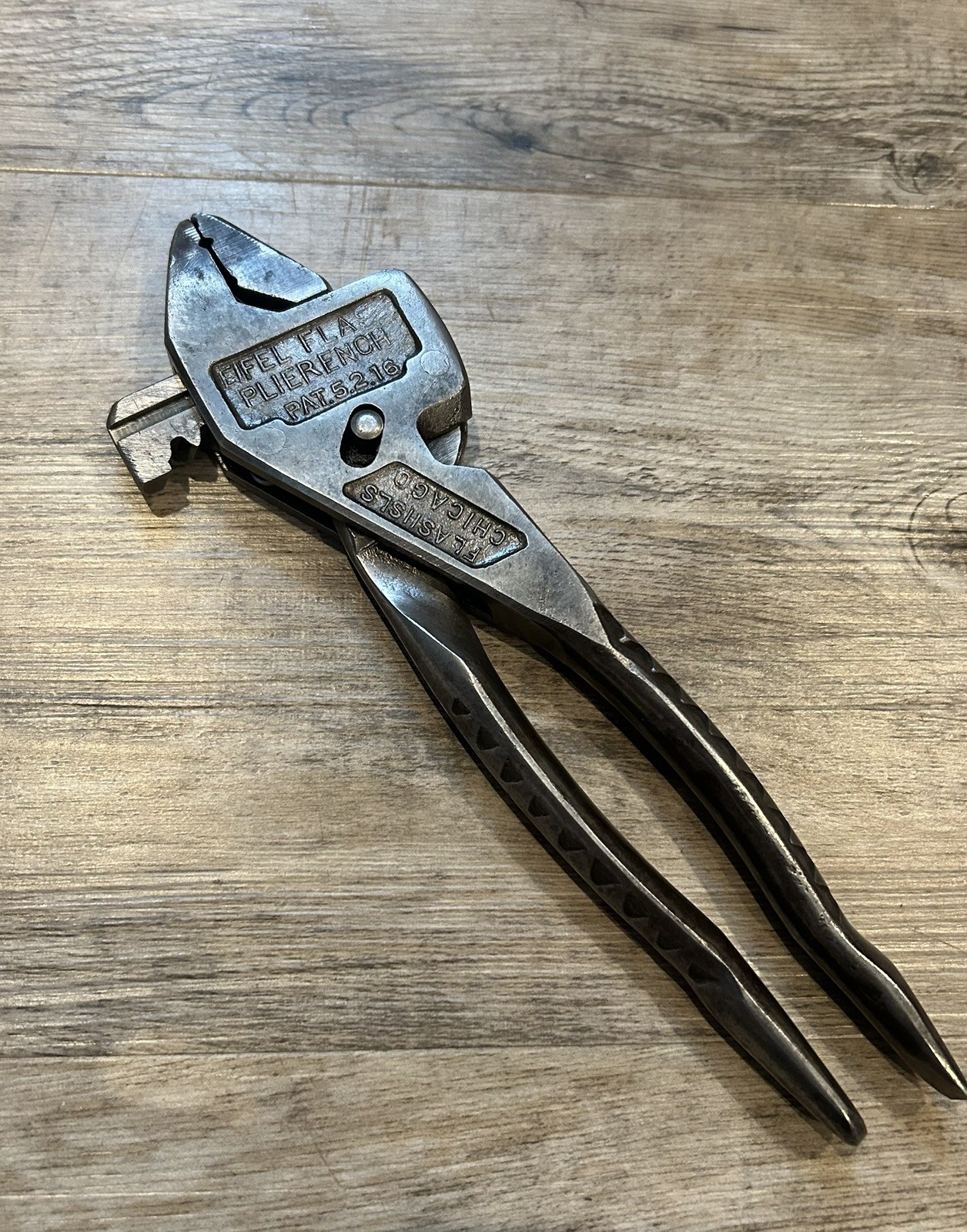 Vintage 1920s Eifel-Flash Plierench Adjustable Wrench USA