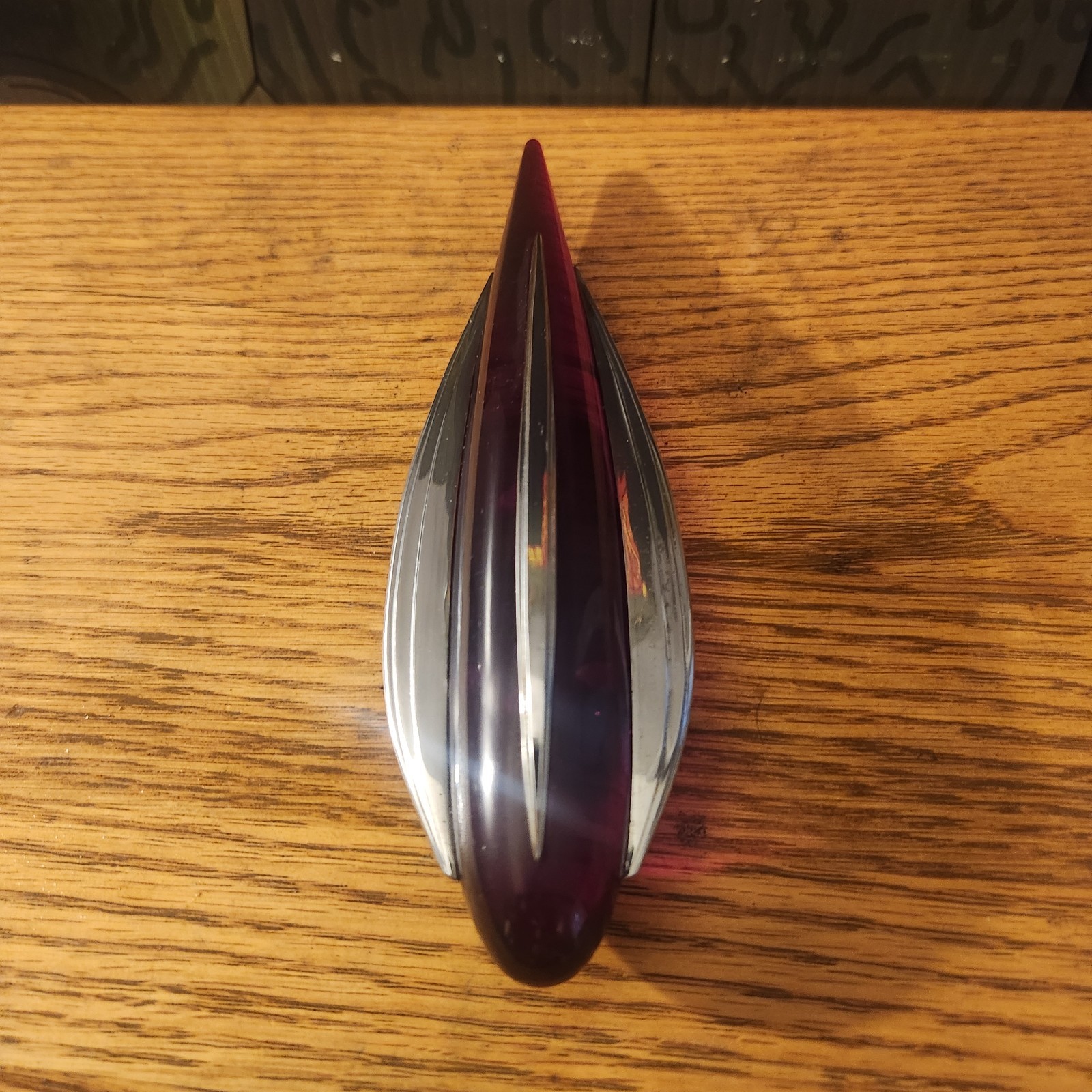 Original 1937 Hudson Terraplane Hood Ornament Red Lucite Carrot 
