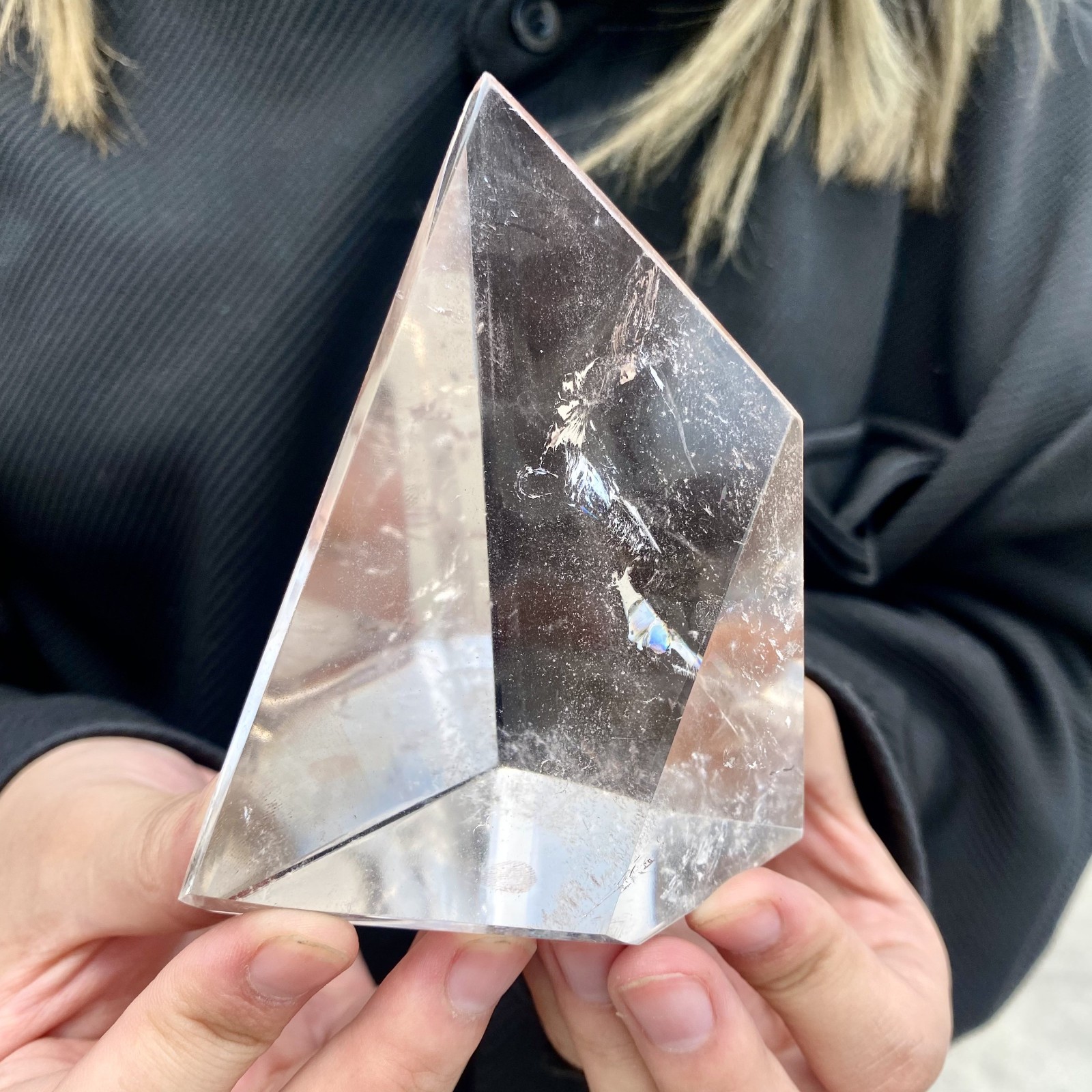 236G Natural Pure Clear Quartz Crystal Reiki Stone Healing