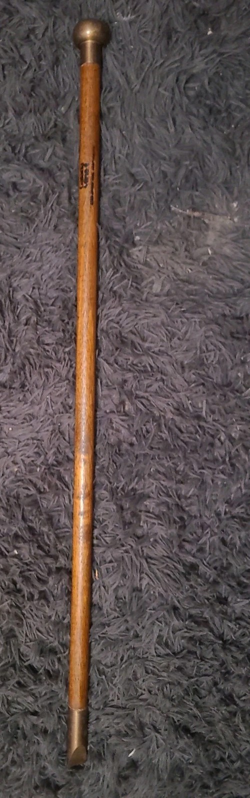 VINTAGE 36 INCH Kerr McGee Coal Mine Examiner Cane W BRASS ENDS 🔥 VINTAGE 36 INCH Kerr McGee Coal Mine Examiner Cane W BRASS ENDS 🔥