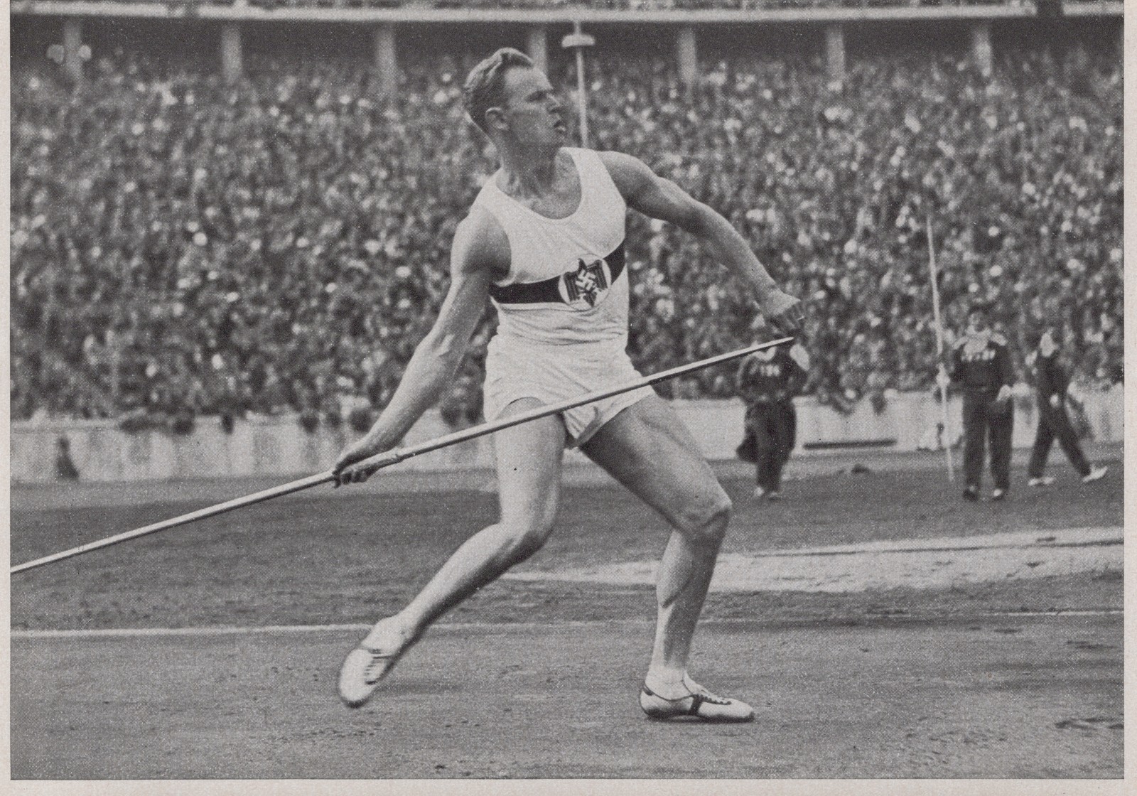 1936 Olympia Berlin Gerhard Stock Javelin Collector Card Hoffmann Band II #54
