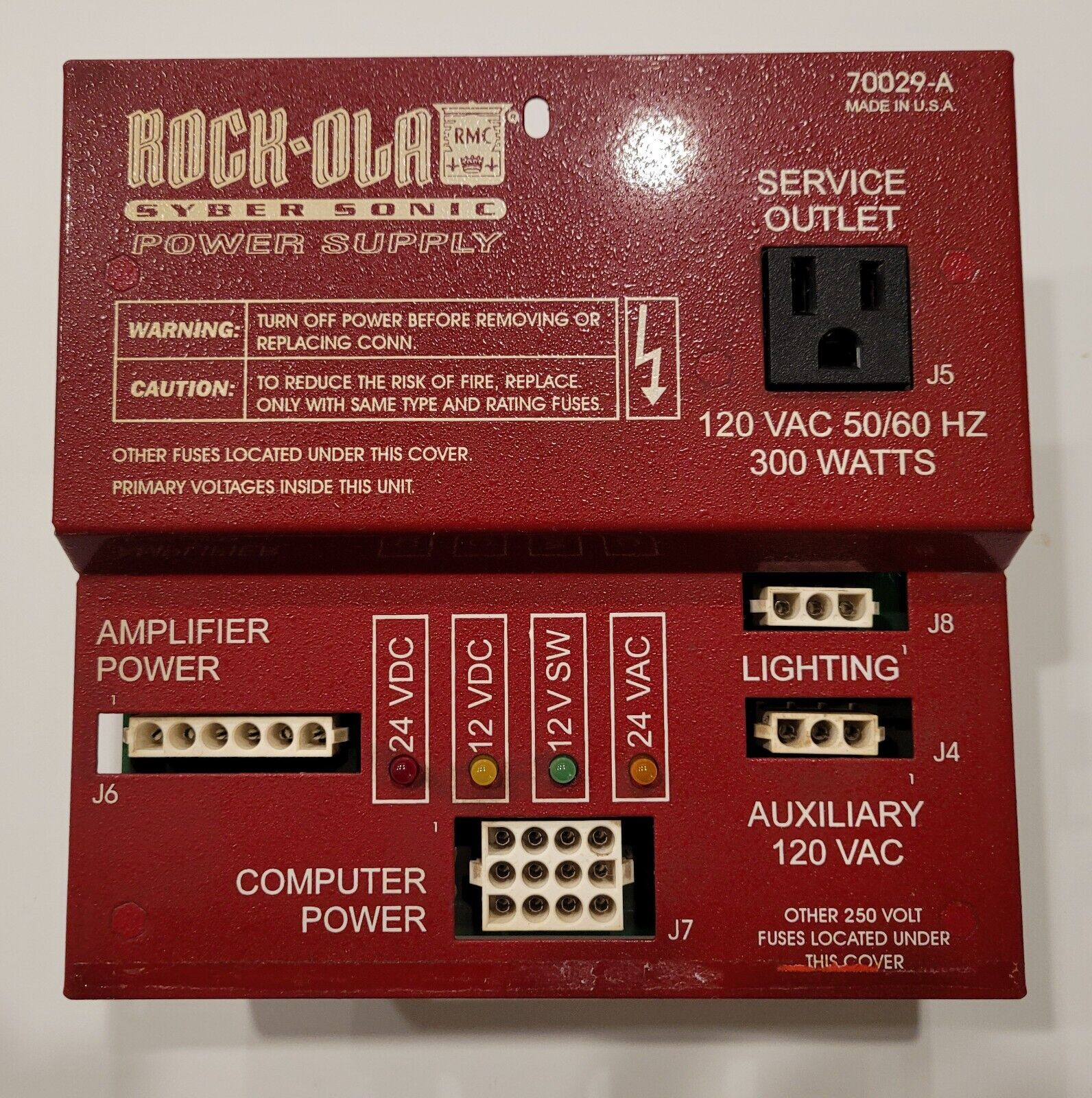 Rock-ola CD Jukebox RED Power Supply Board 70029-A, PCB ASSY 58270-A ROCKOLA