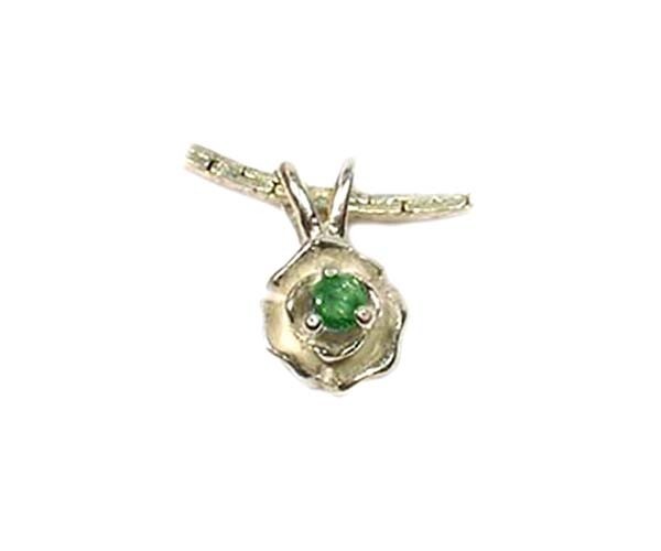 19thC Antique Alexandrite Russian Natural Real Color-Change+Silver Rose Pendant
