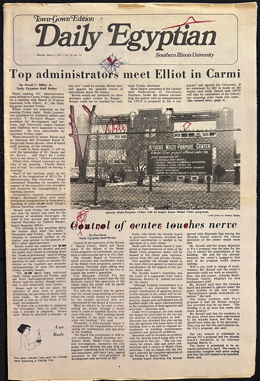 Daily Egyptian -March 2, 1974-Vintage Southern Illinois University Newspaper SIU