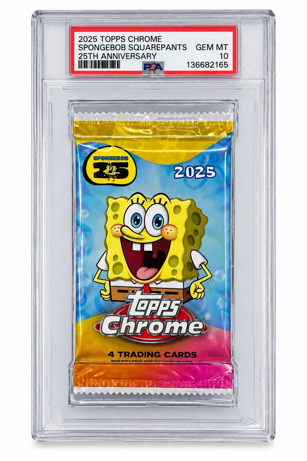 2025 Topps Chrome SpongeBob 25th Anniversary Factory Sealed PSA 10 SLAB